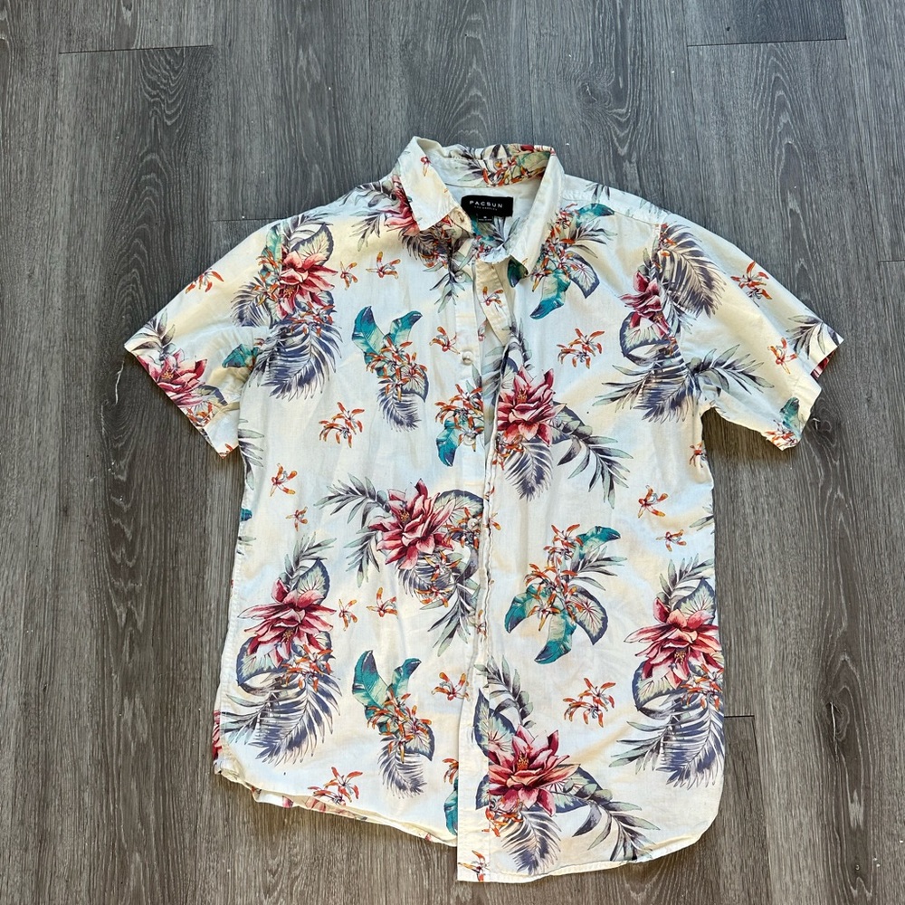 Pacsun Floral Print Short Sleeve Shirt